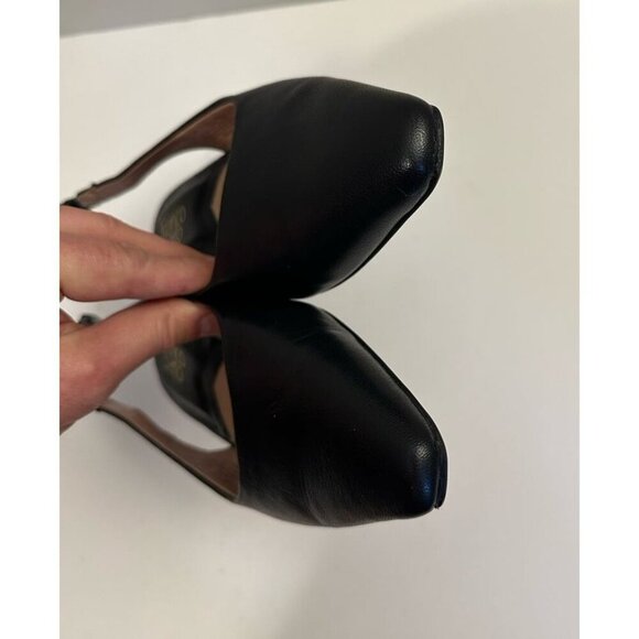 Franco Sarto Briella Flat in Black Leather PointySlingback Shoes Size 8.0 - Picture 4 of 12